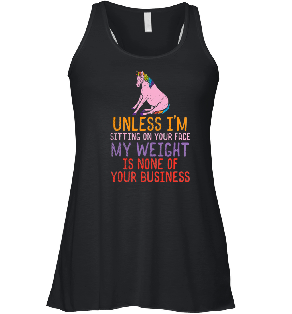 Funny Fat Quotes About Yourself Fat Unicorn Being Women's Flowy Tank Top