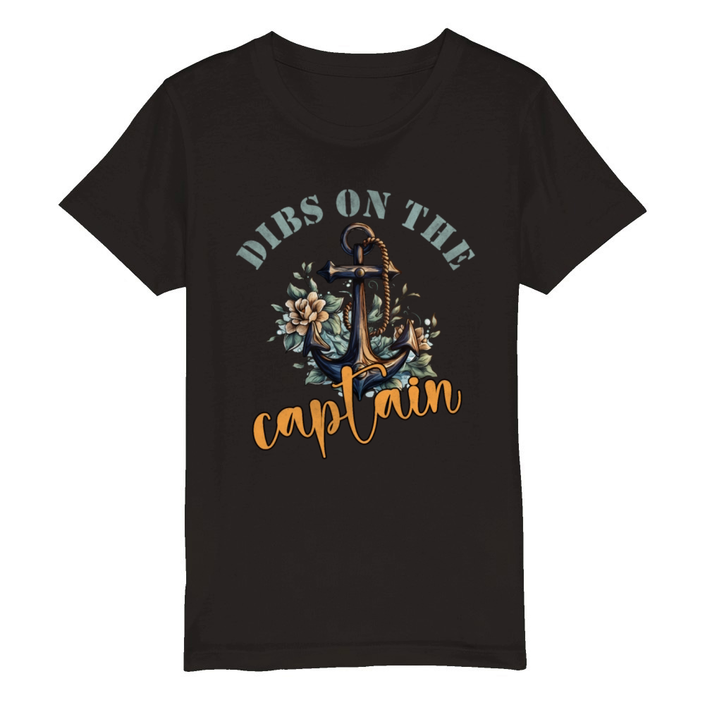 Dibs on the captain vintage Organic Kids Crewneck T-shirt