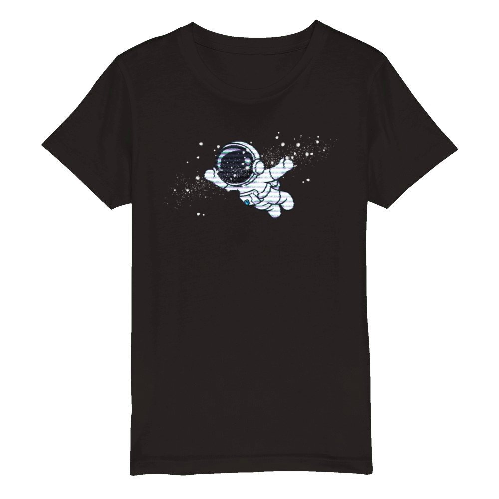Vintage Spaceman gift for space fans Organic Kids Crewneck T-shirt