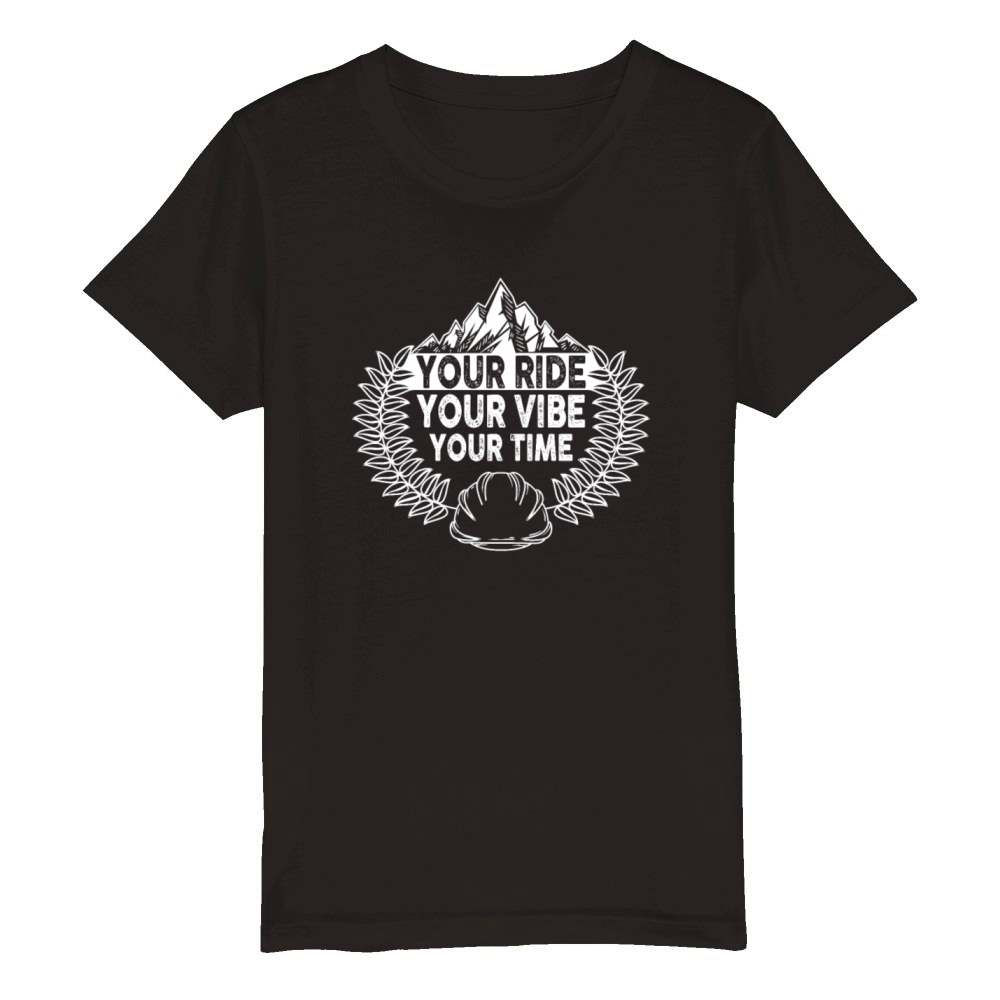Your Ride Your Vibe Your Time Chopper Organic Kids Crewneck T-shirt