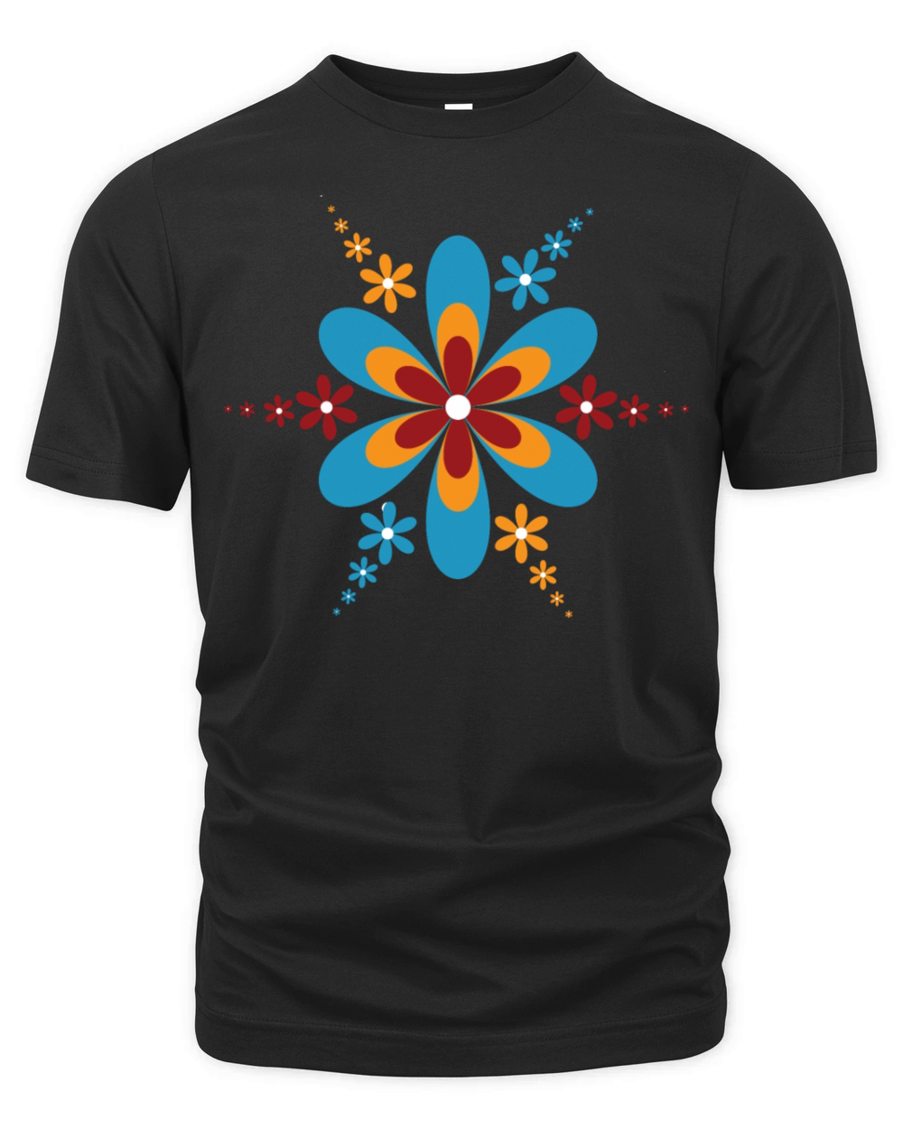 retrochic vintage color hippie flower Organic Unisex T-shirt