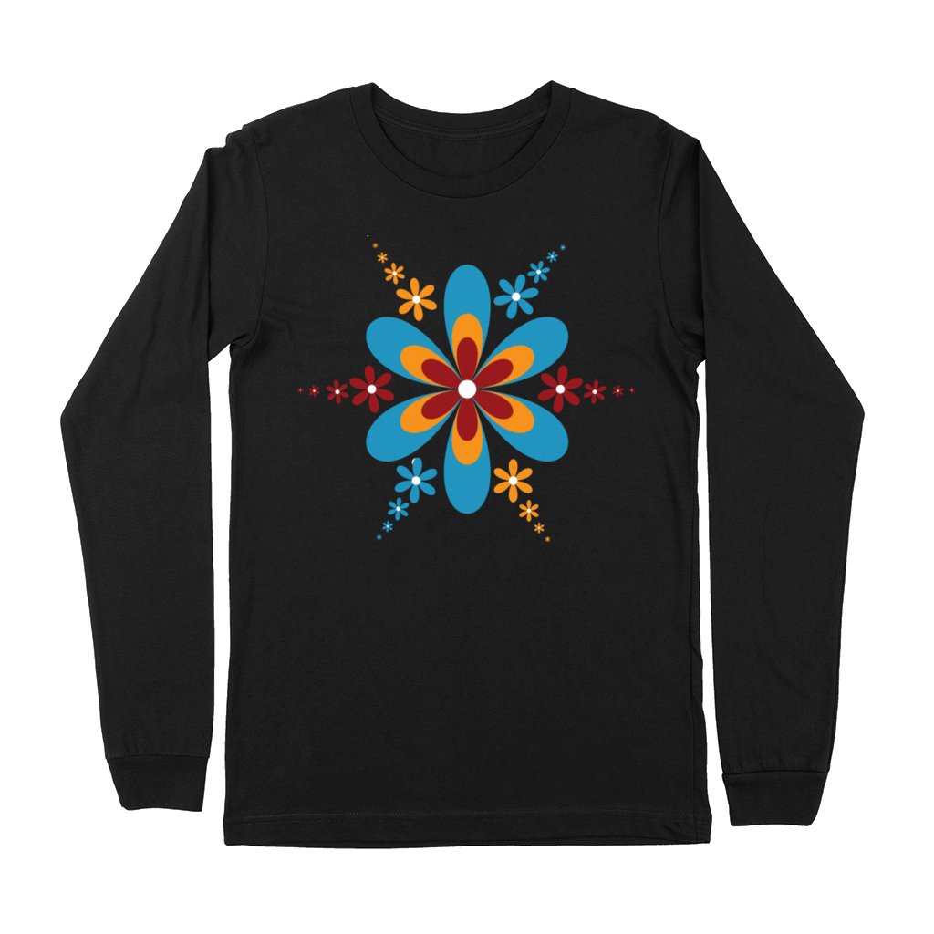 retrochic vintage color hippie flower Premium Long Sleeve