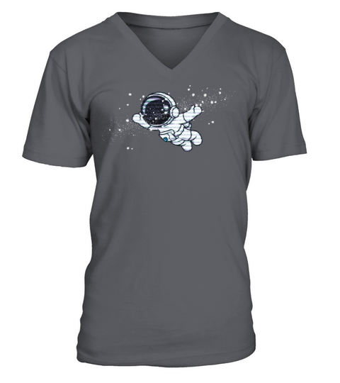 Vintage Spaceman gift for space fans V-Neck T-shirt