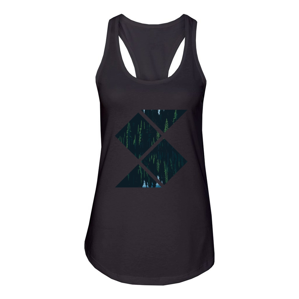 In The Forest Forest Nature Geometric Women's Racerback Tank
