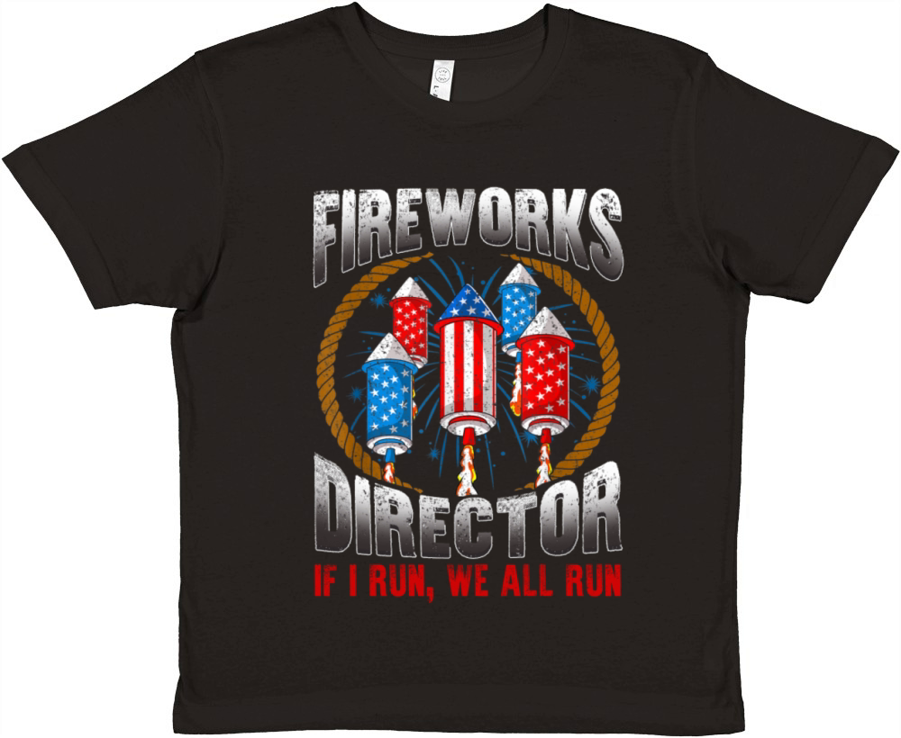 Firework Director Technician If I Run We All Run Premium Kids Crewneck T-shirt