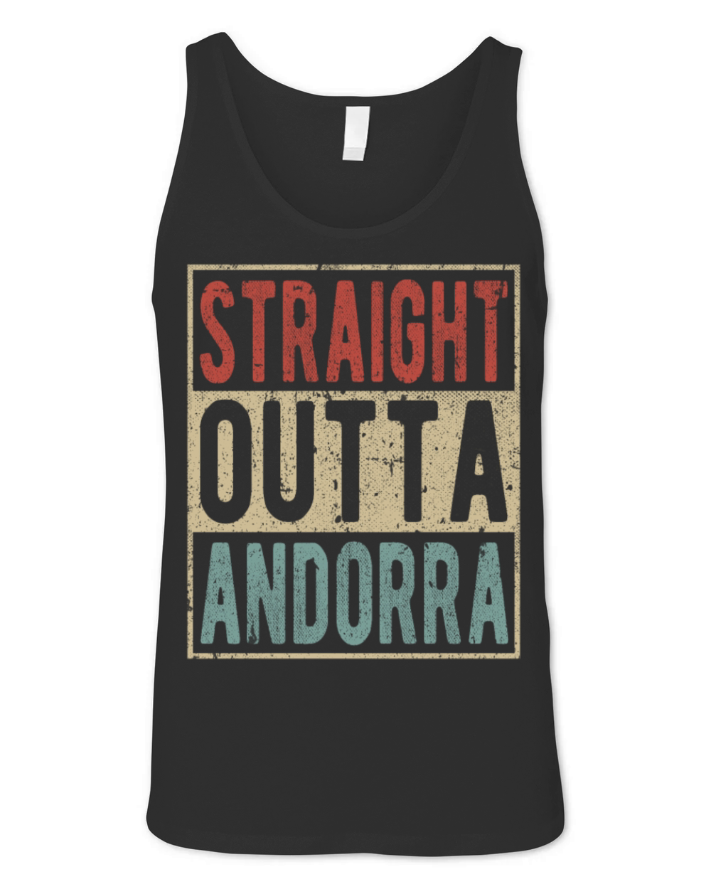 Straight outta Andorra Unisex Jersey Tank