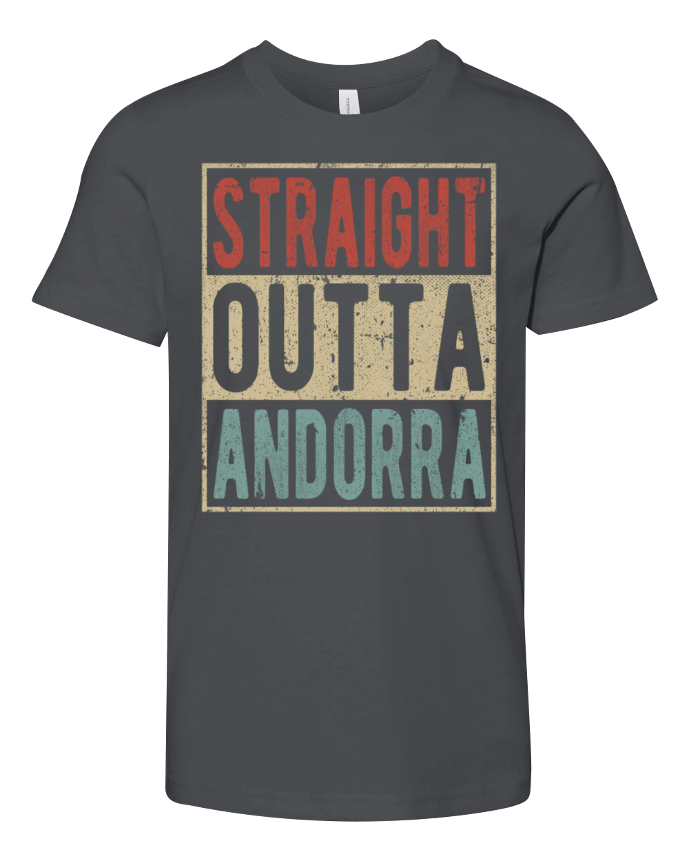 Straight outta Andorra Youth Unisex Jersey Tee