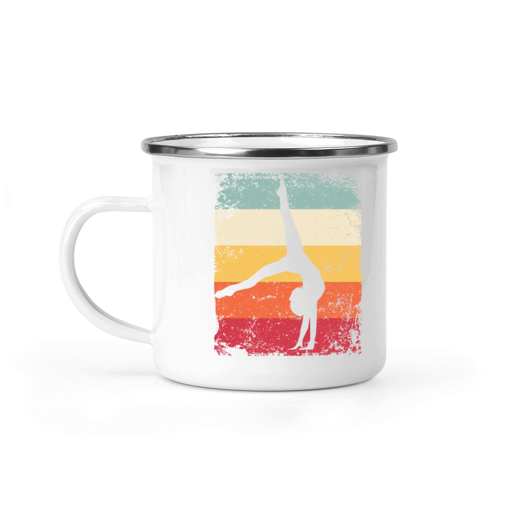 Gymnast Floor Retro Rhythmic Gymnastics Camping Mug