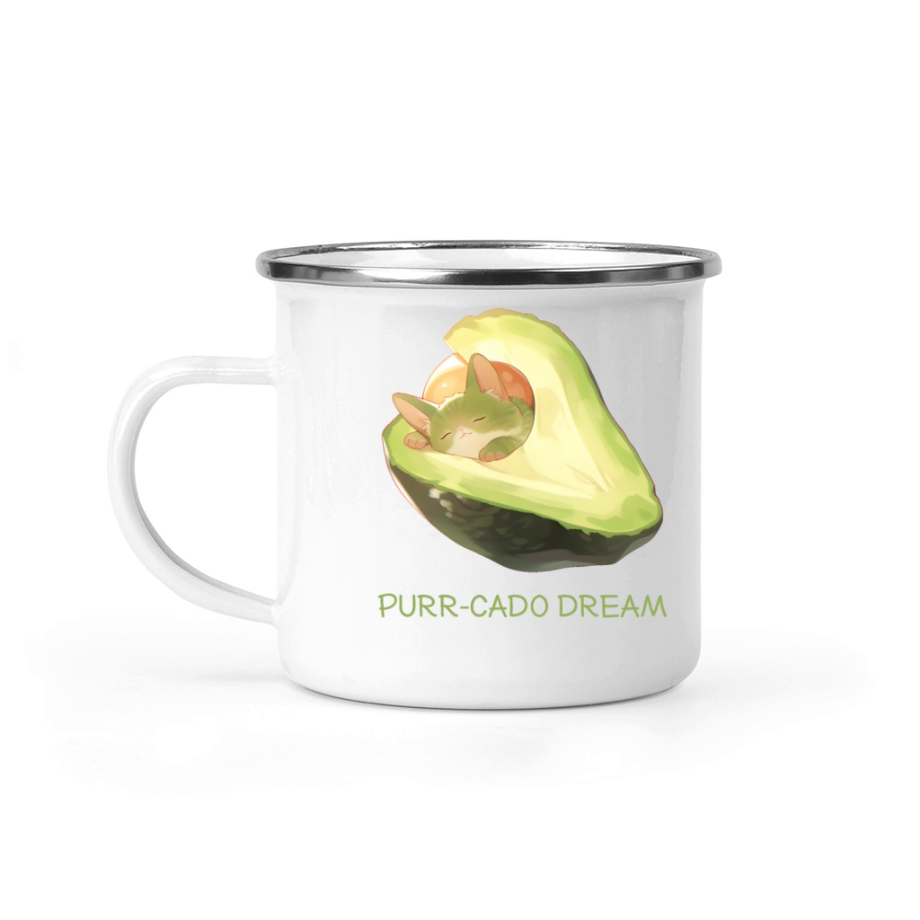 Purr-Cado Dream Funny Avocado Kawaii Cat Lover Camping Mug