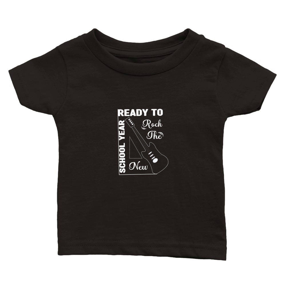 Black Ready To Rock The New School Year Classic Baby Crewneck T-shirt
