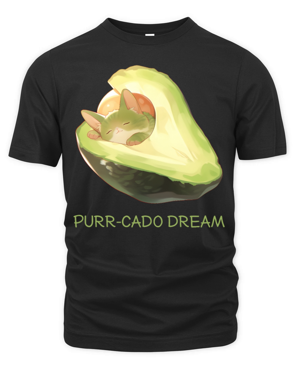 Purr-Cado Dream Funny Avocado Kawaii Cat Lover Organic Unisex T-shirt