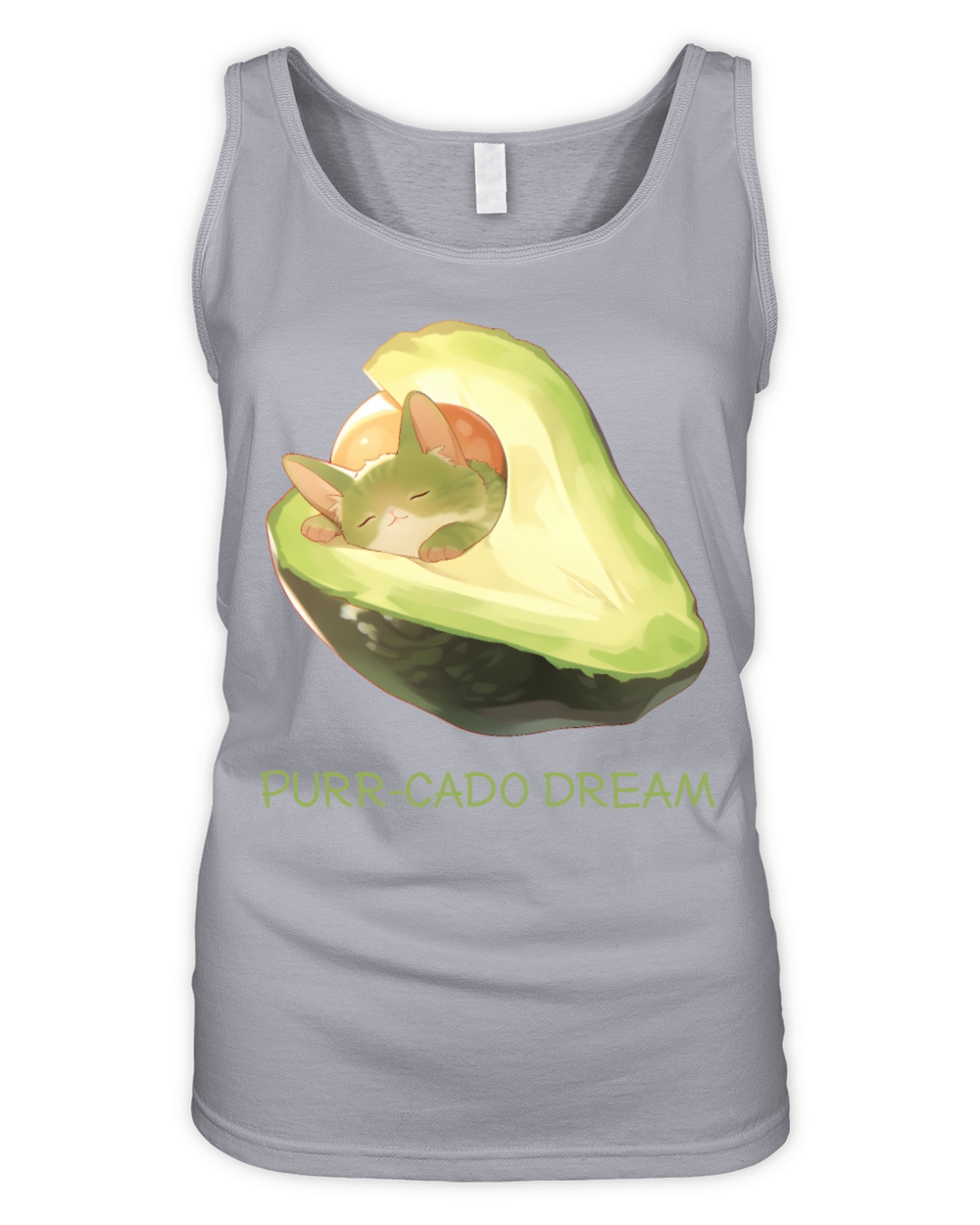 Purr-Cado Dream Funny Avocado Kawaii Cat Lover Organic Women's Tank Top