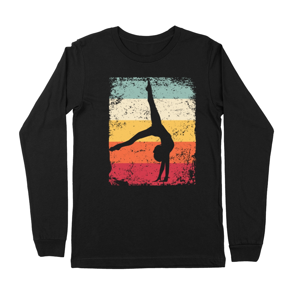 Gymnast Floor Retro Rhythmic Gymnastics Premium Long Sleeve