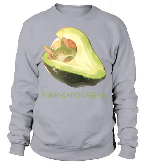 Purr-Cado Dream Funny Avocado Kawaii Cat Lover Sweatshirt Unisex