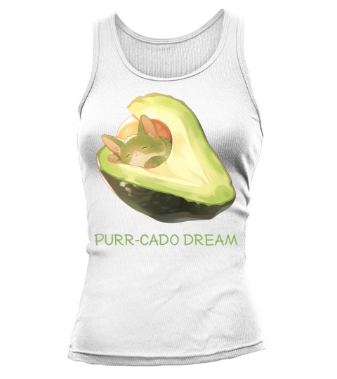 Purr-Cado Dream Funny Avocado Kawaii Cat Lover Tank top Woman