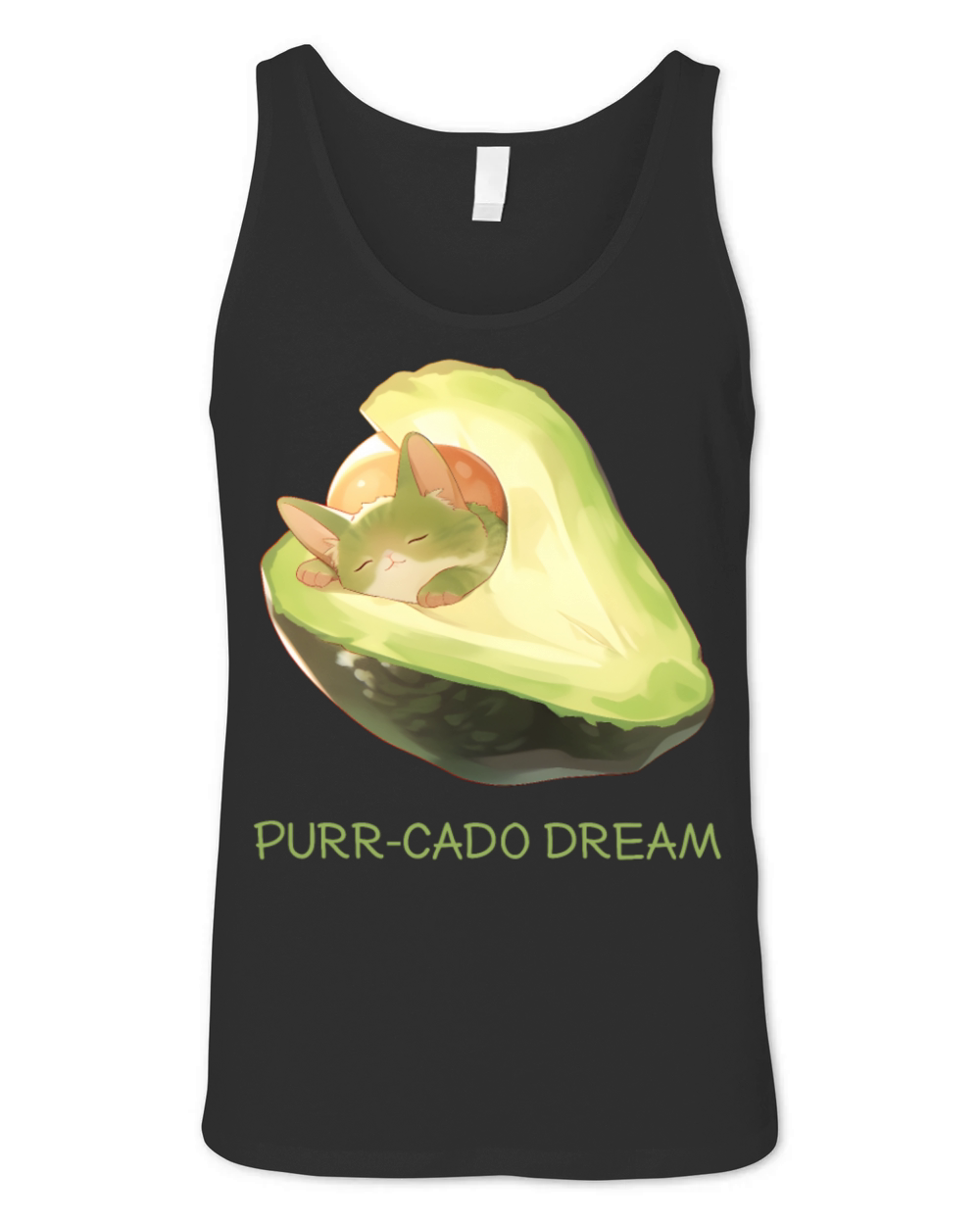 Purr-Cado Dream Funny Avocado Kawaii Cat Lover Unisex Jersey Tank