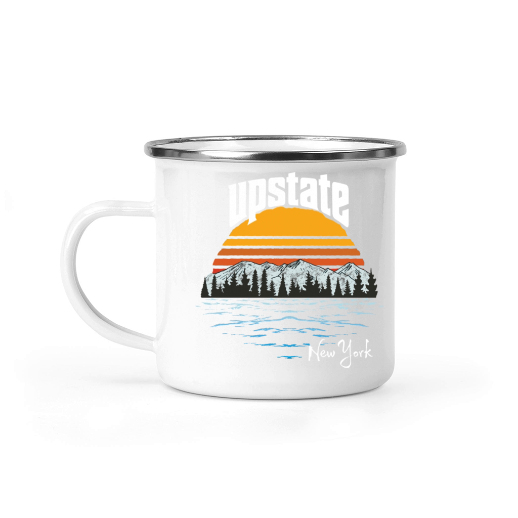 Vintage Upstate New York Mountains Camping Mug