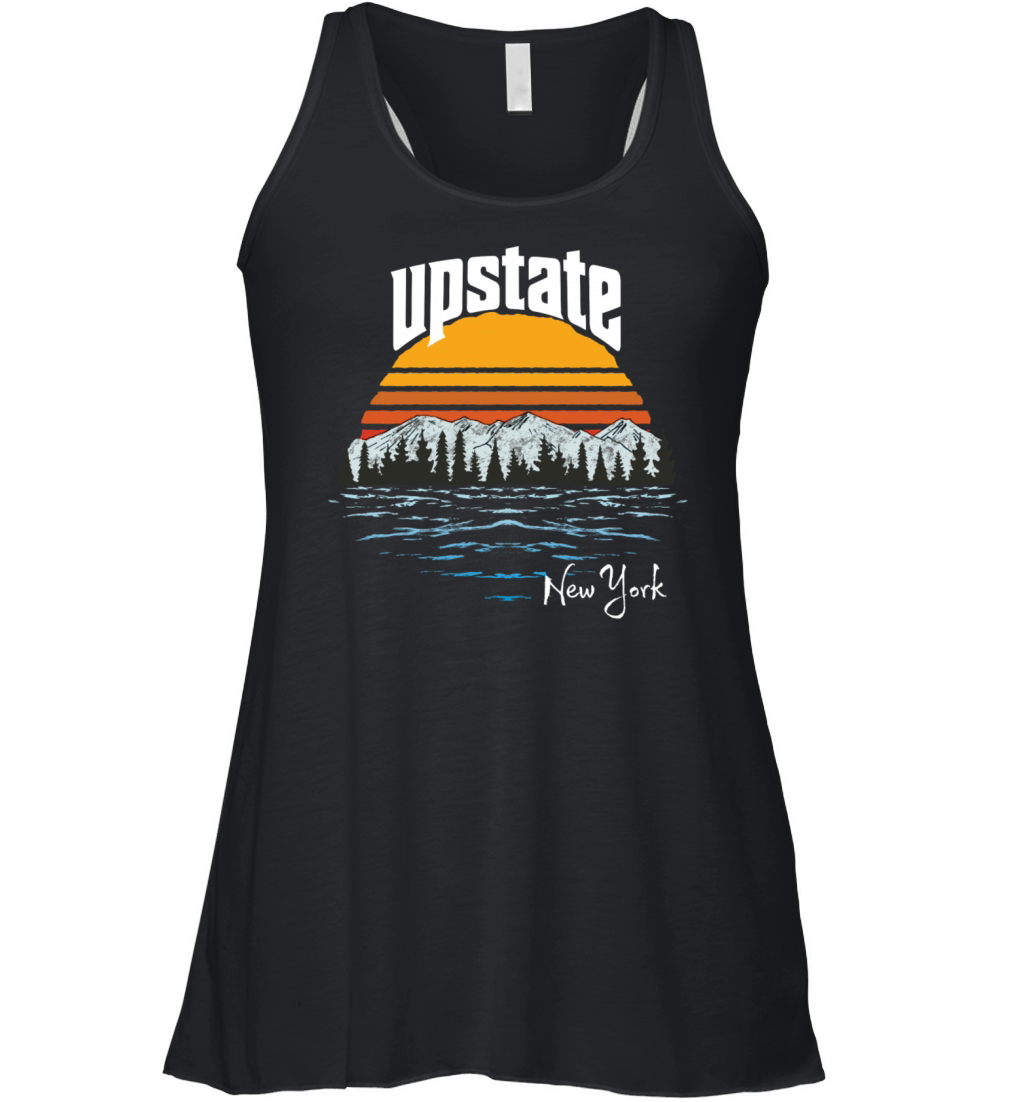 Vintage Upstate New York Mountains Women's Flowy Tank Top