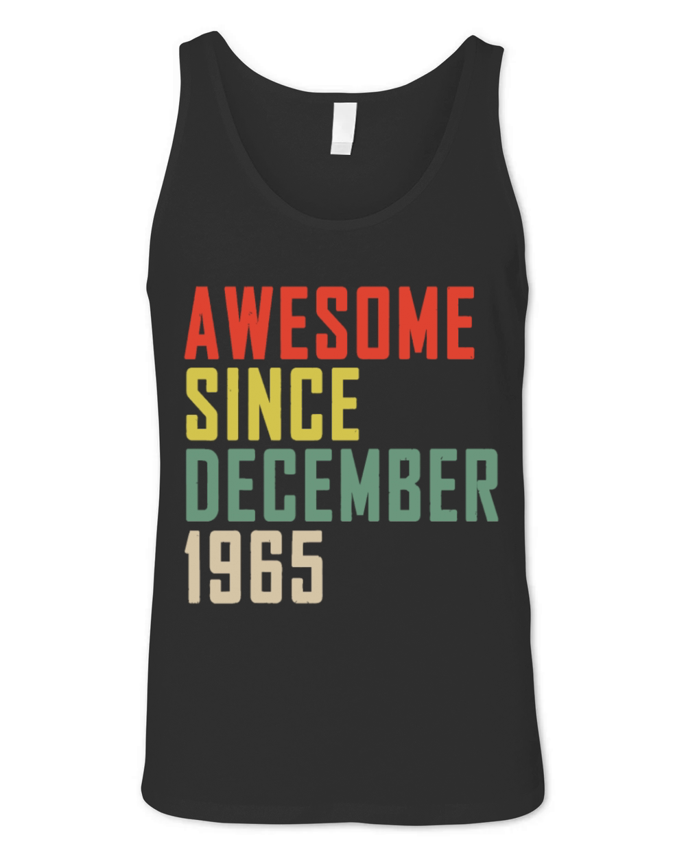 58th Birthday Awesome Since December 1965 Unisex Jersey Tank