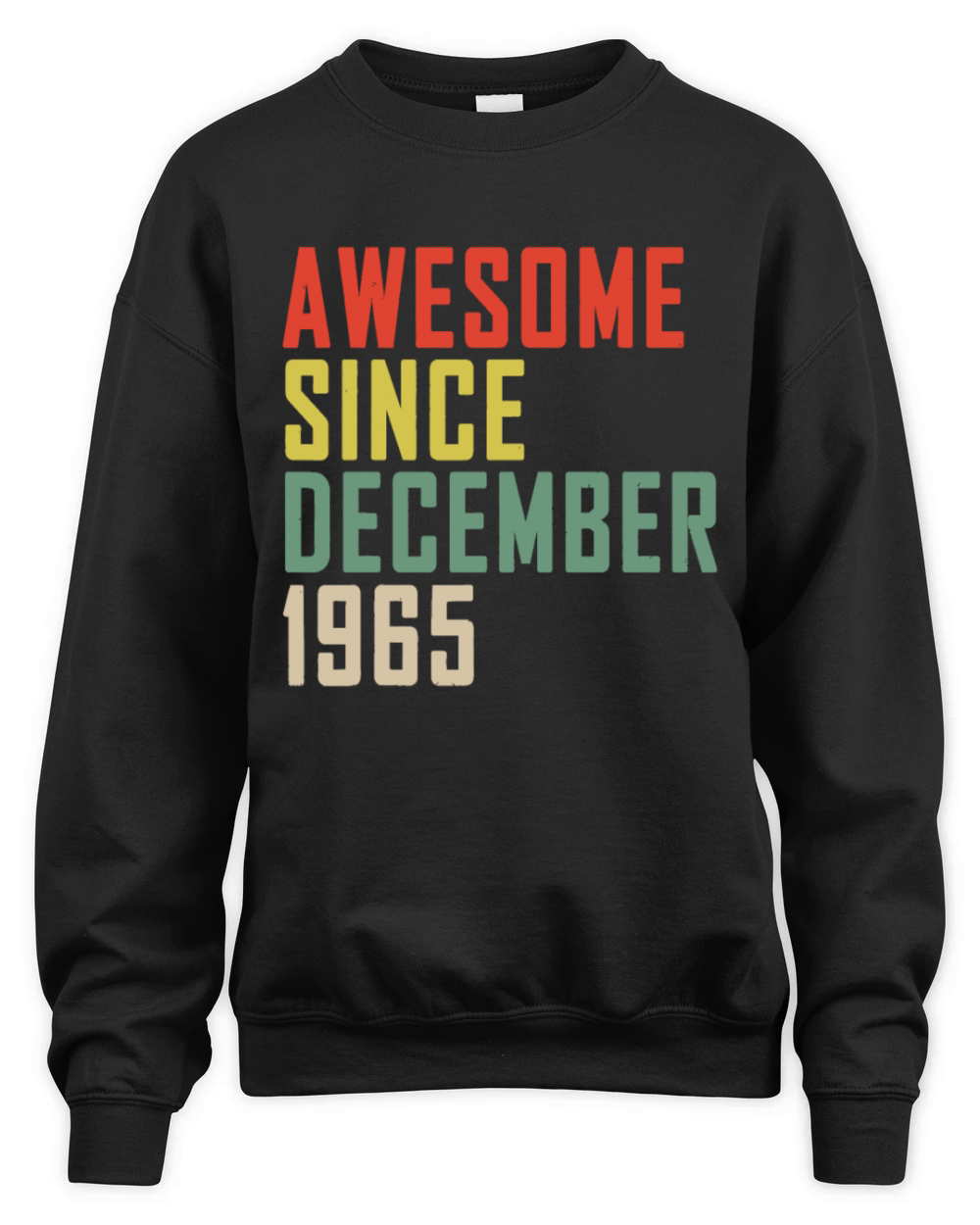 58th Birthday Awesome Since December 1965 Unisex Premium Crewneck Sweatshirt