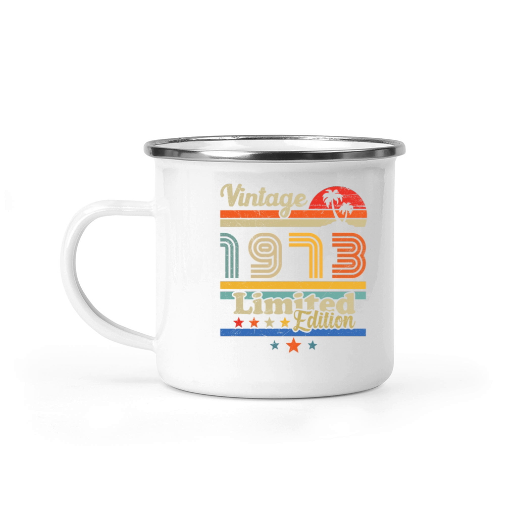 50th birthday december 1973 vintage 1973 Camping Mug