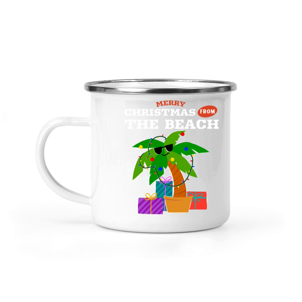 Merry Christmas From The Beach Design Camping Mug