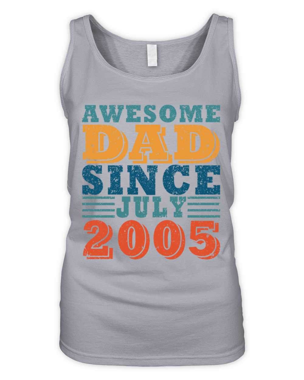 Father July 2005 vintage birthday dad saying 18 Organic Women's Tank Top
