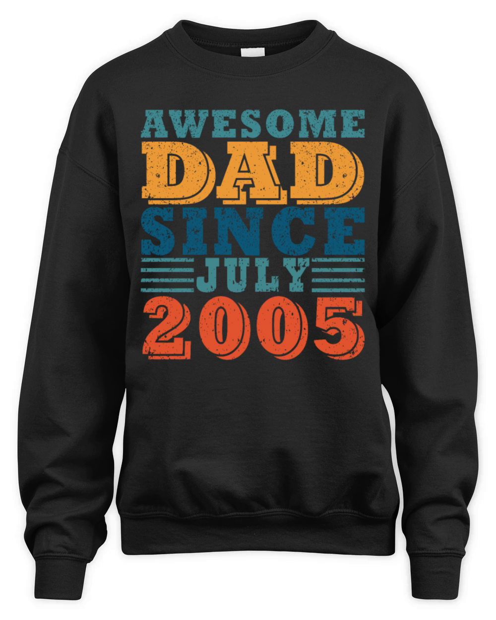 Father July 2005 vintage birthday dad saying 18 Unisex Premium Crewneck Sweatshirt