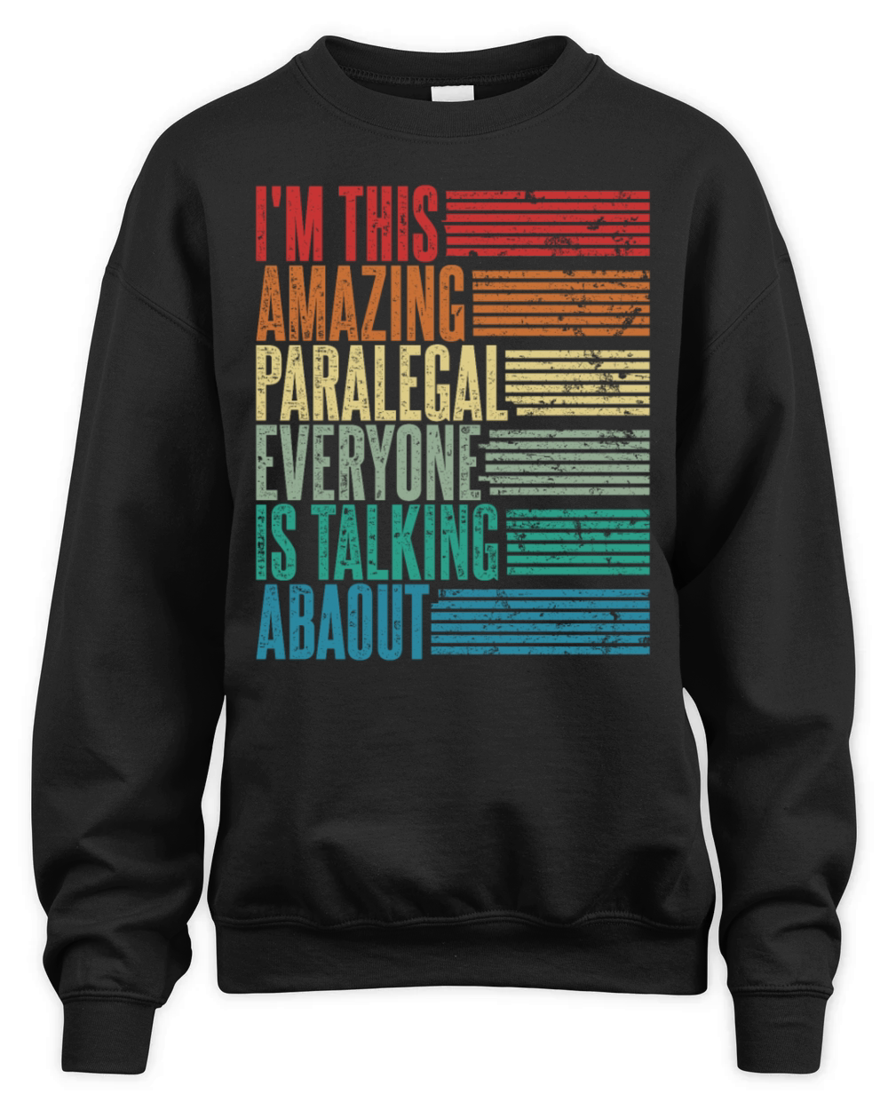 Vintage Paralegal Profession Gift Retro Unisex Premium Crewneck Sweatshirt