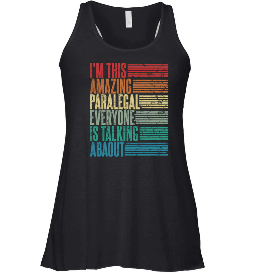 Vintage Paralegal Profession Gift Retro Women's Flowy Tank Top