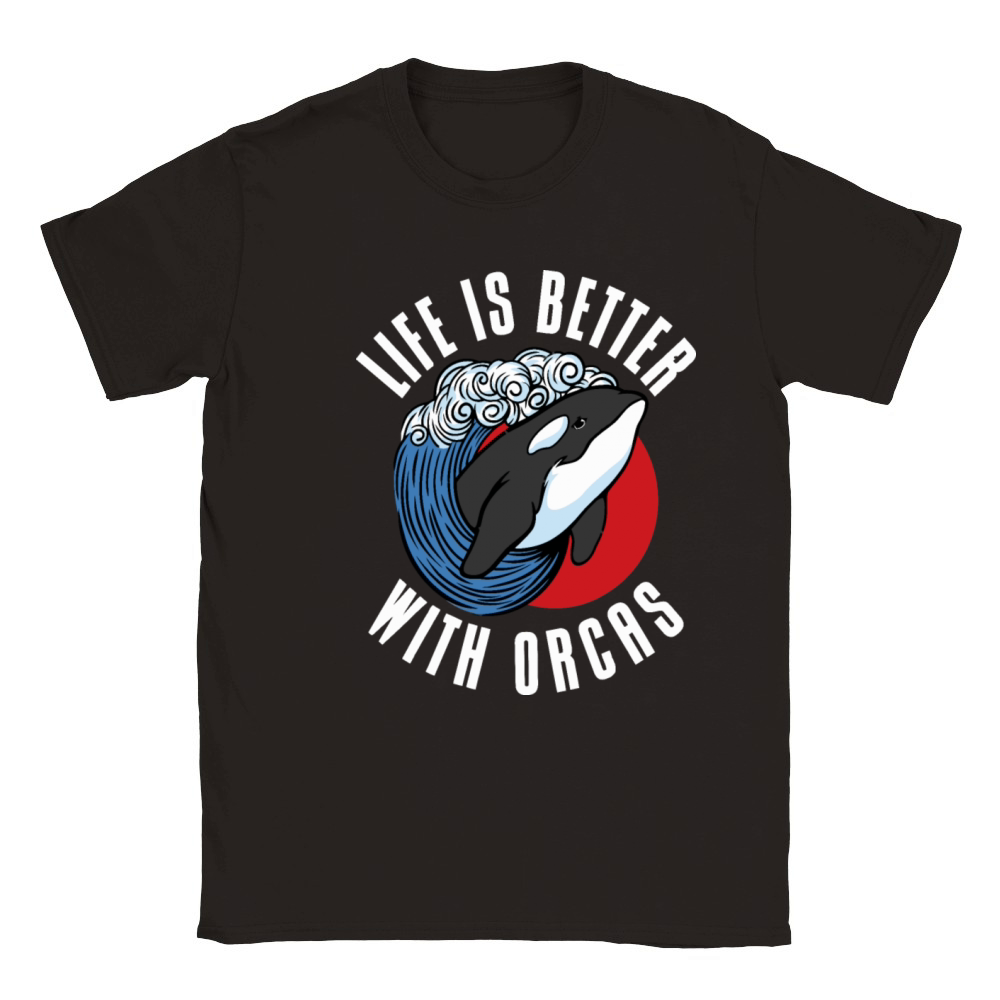Life Is Better With Orcas Classic Kids Crewneck T-shirt