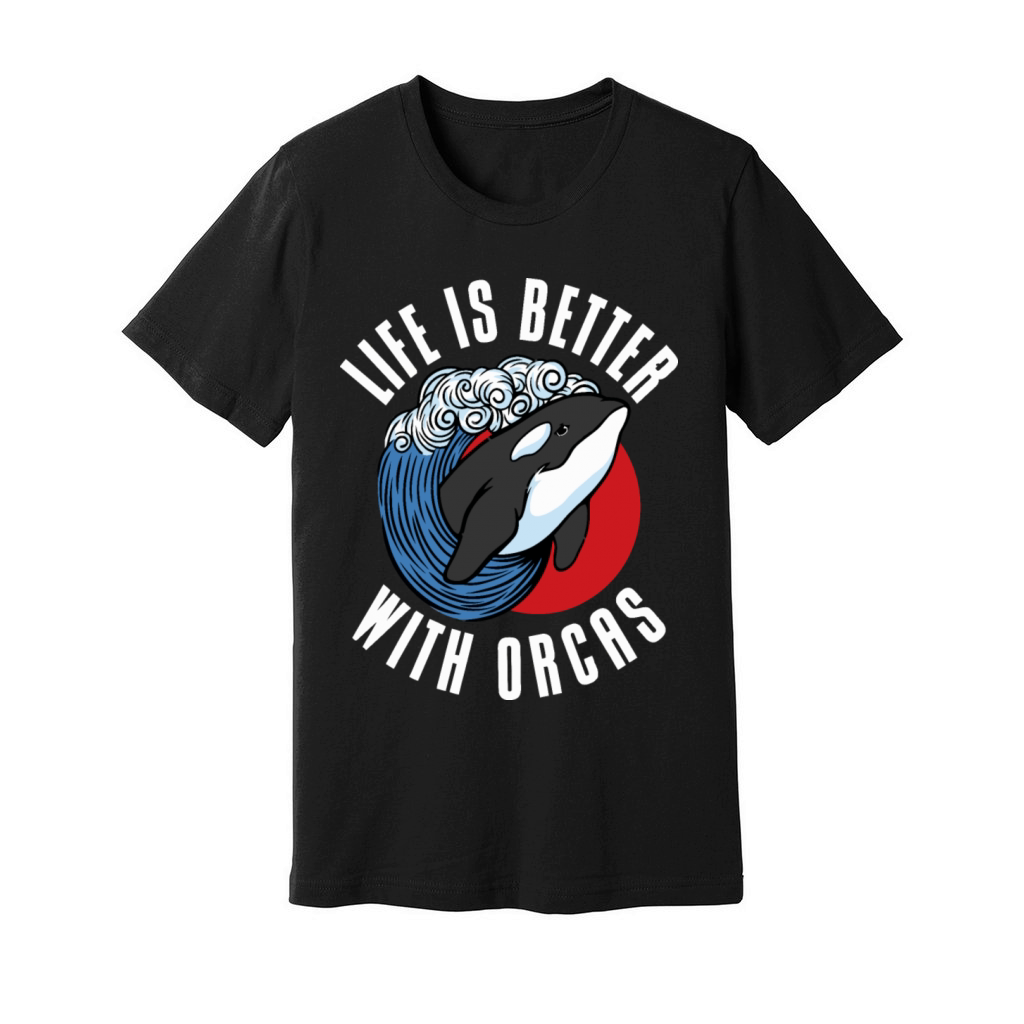 Life Is Better With Orcas Unisex Jersey Tee