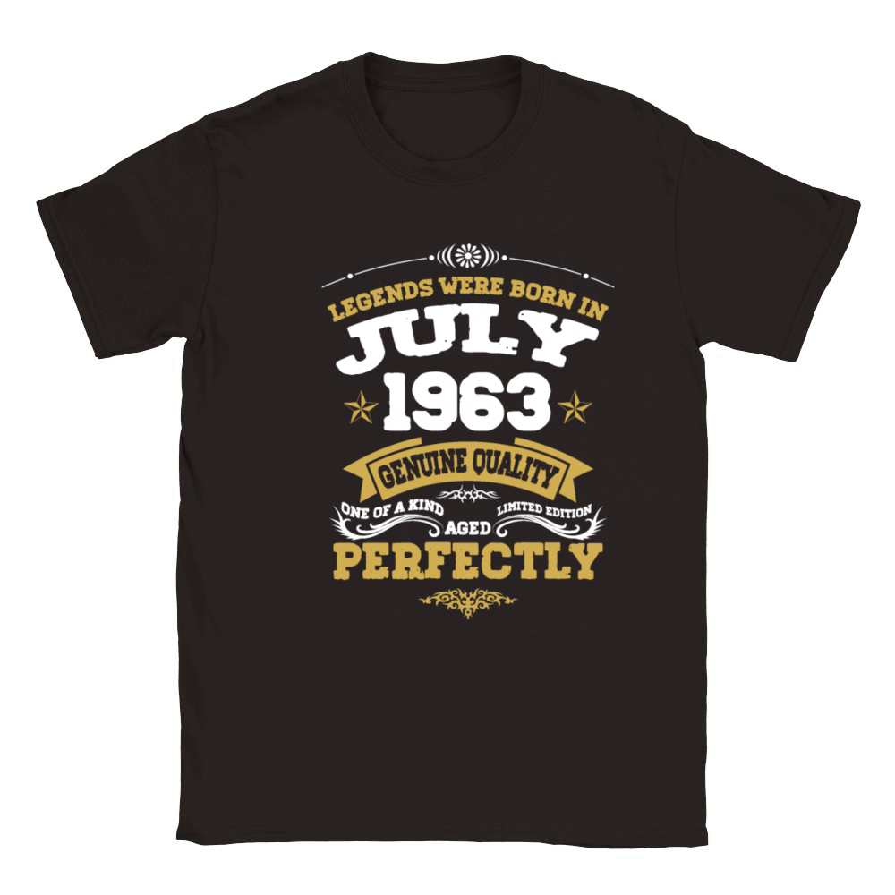 Vintage Aged To Perfection July 1963 Classic Kids Crewneck T-shirt