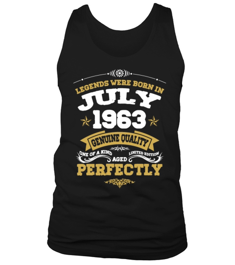 Vintage Aged To Perfection July 1963 Tank Top Unisex