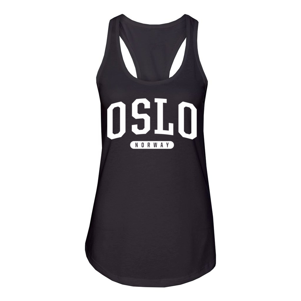 College Style Oslo Norway Women's Racerback Tank