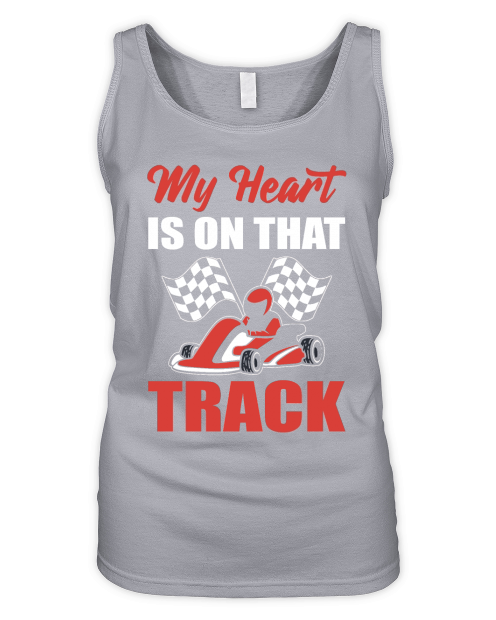 My Heart Is On That Track Driver Organic Women's Tank Top