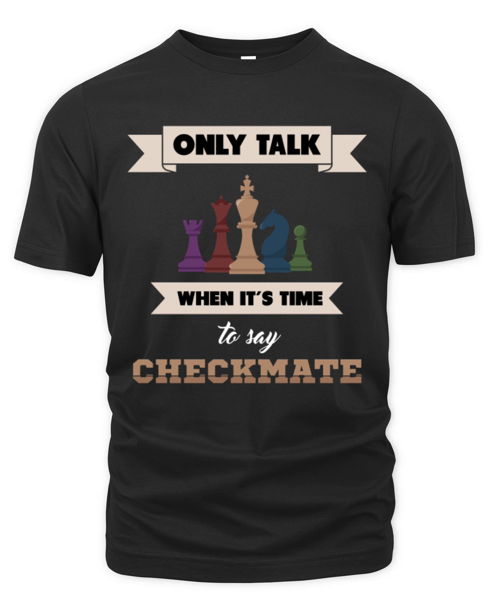 Checkmate Vintage Chess Lover Queen King Pawn Organic Unisex T-shirt