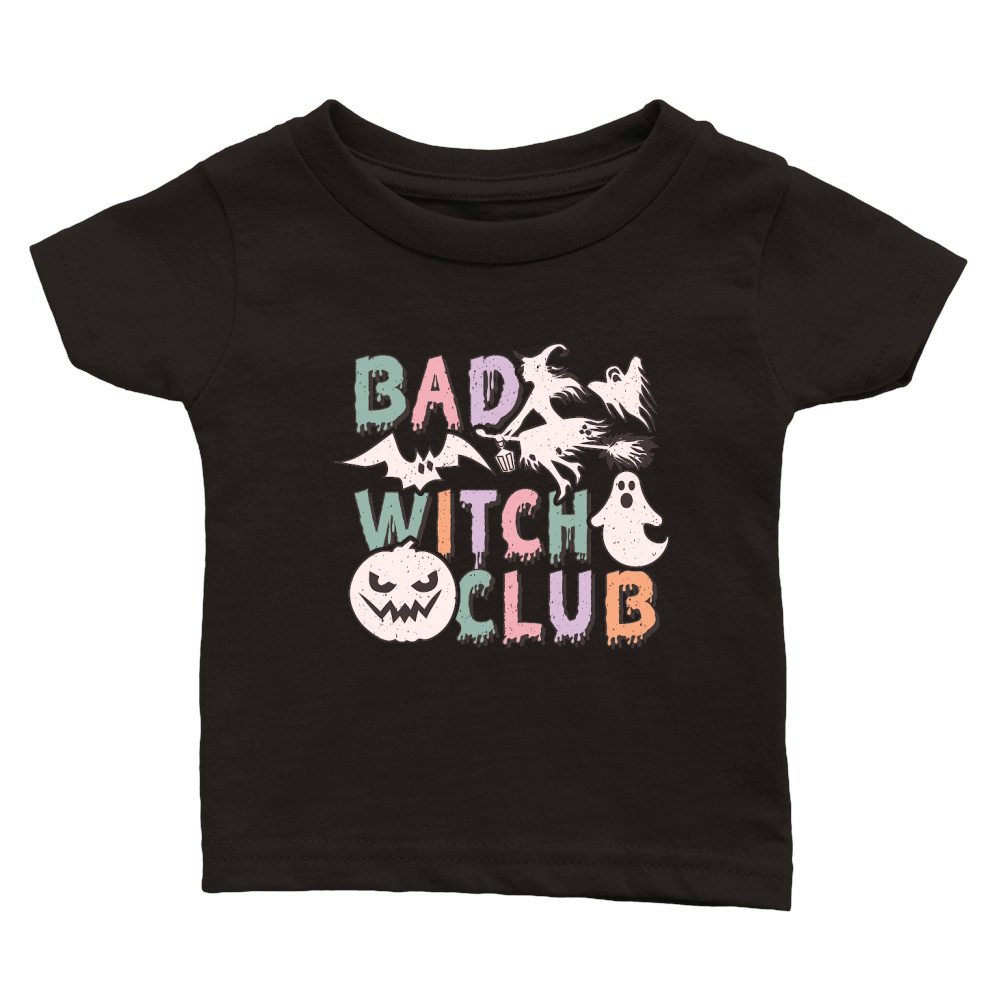 Bad Witch Club Halloween Classic Baby Crewneck T-shirt