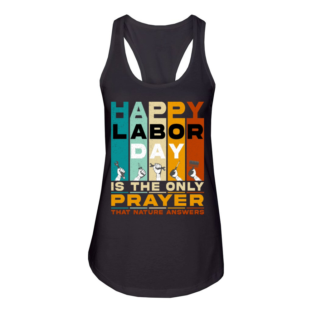 Happy Labor Day Women's Racerback Tank