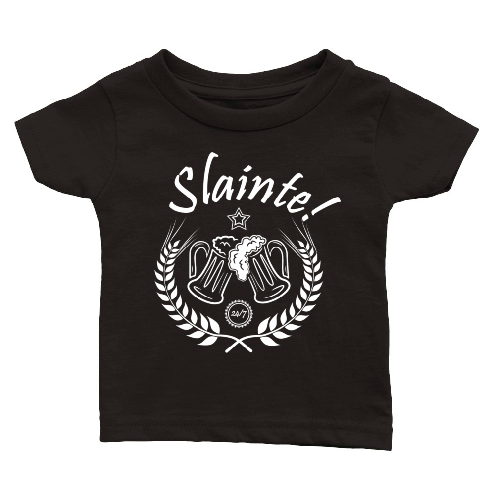 Slainte Irish Beer Greeting Classic Baby Crewneck T-shirt