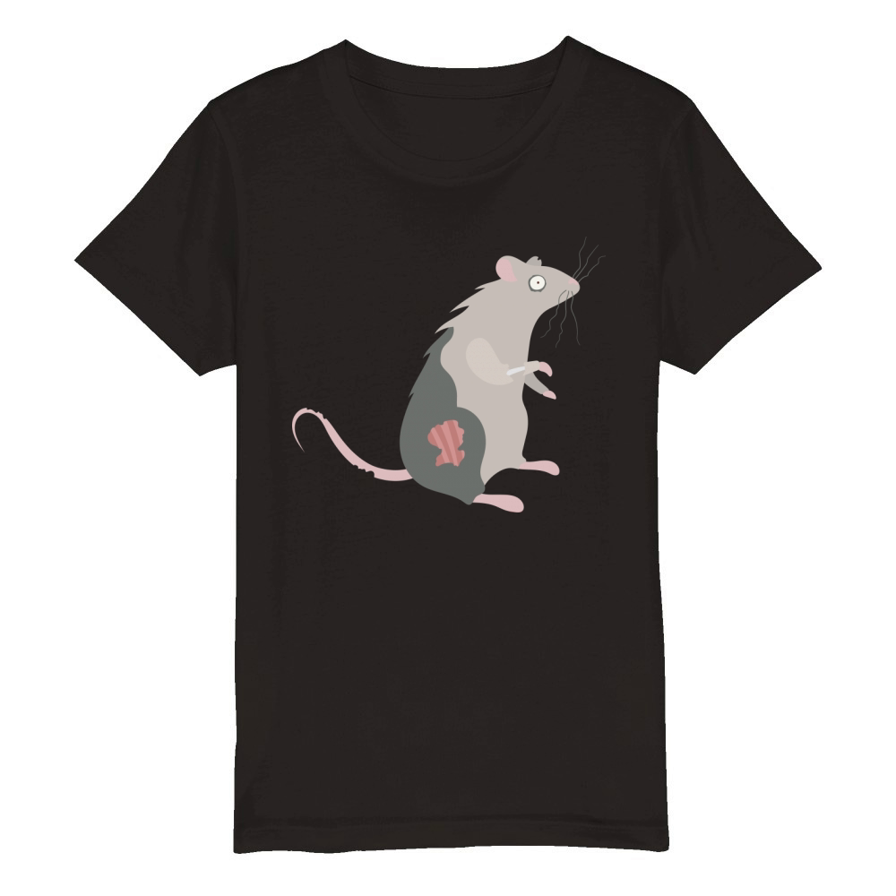 Zombie Rat Animal Dead Pest Scary Halloween Costume Organic Kids Crewneck T-shirt