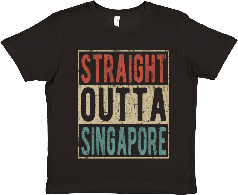 Straight outta Singapore Premium Kids Crewneck T-shirt