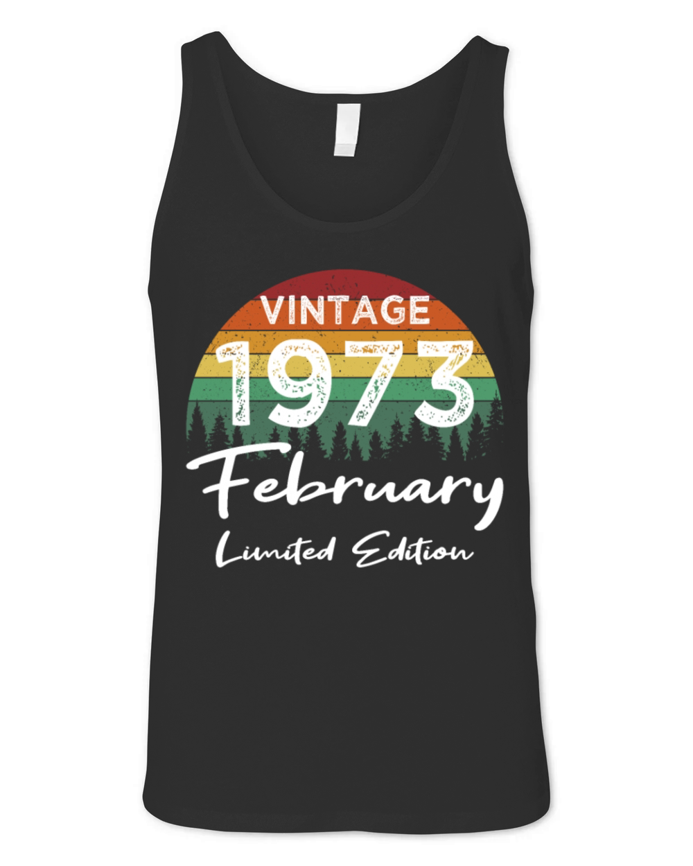 50th birthday february 1973 vintage 1973 Unisex Jersey Tank
