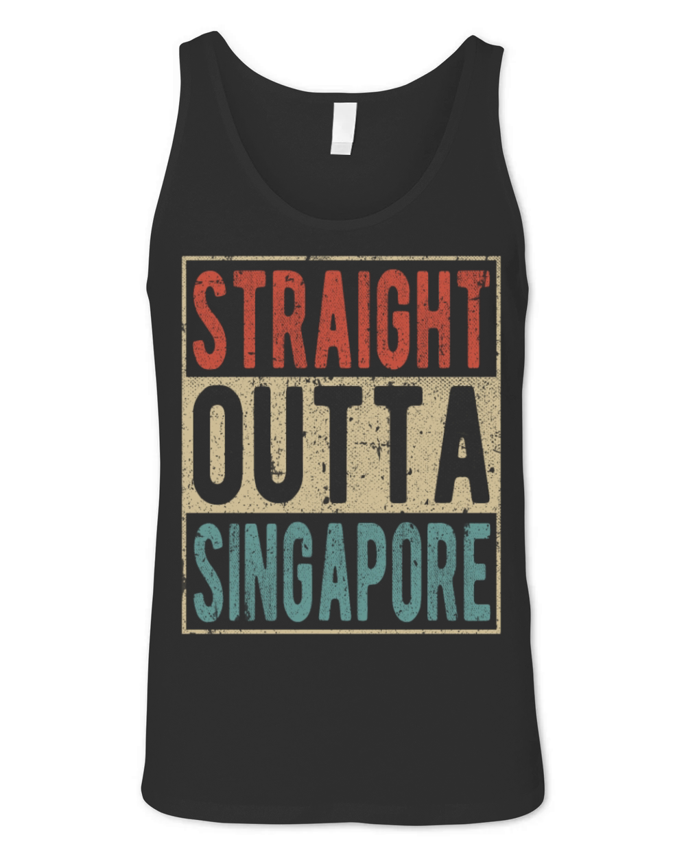 Straight outta Singapore Unisex Jersey Tank