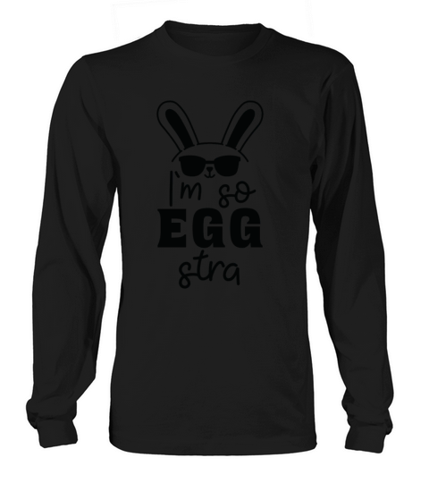 Egg stra Bunny with sunglasses - Quote Long sleeved Unisex