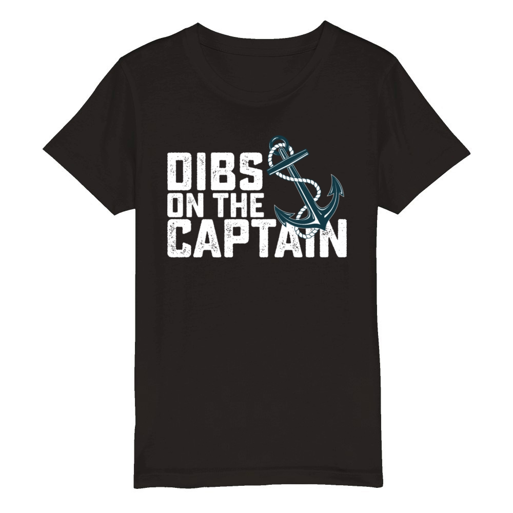 Dibs on the Captain Retro Vintage Organic Kids Crewneck T-shirt