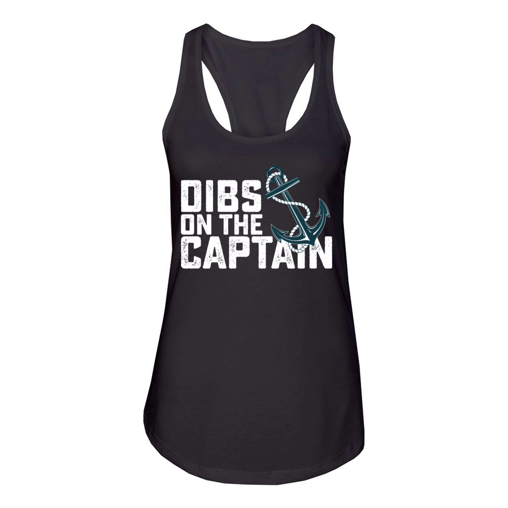 Dibs on the Captain Retro Vintage Women's Racerback Tank