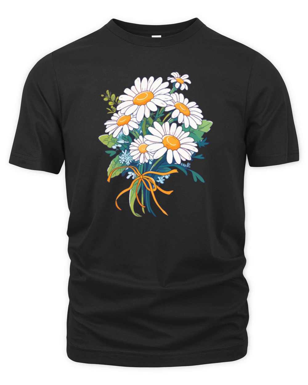 Bouquet Floral Daisies Lover Vintage Flowers Pun Organic Unisex T-shirt