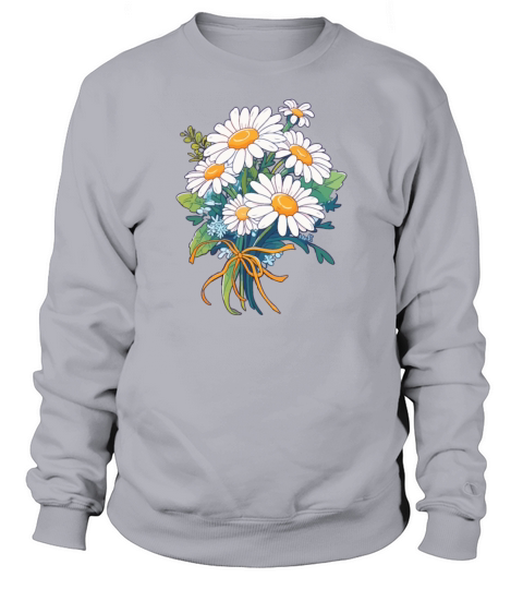 Bouquet Floral Daisies Lover Vintage Flowers Pun Sweatshirt Unisex