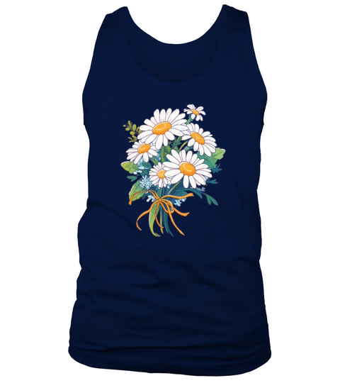 Bouquet Floral Daisies Lover Vintage Flowers Pun Tank Top Unisex